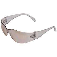Encon Veratti 429 Safety Glasses - Gray Lens, Black Frameless With Red Temple Accent