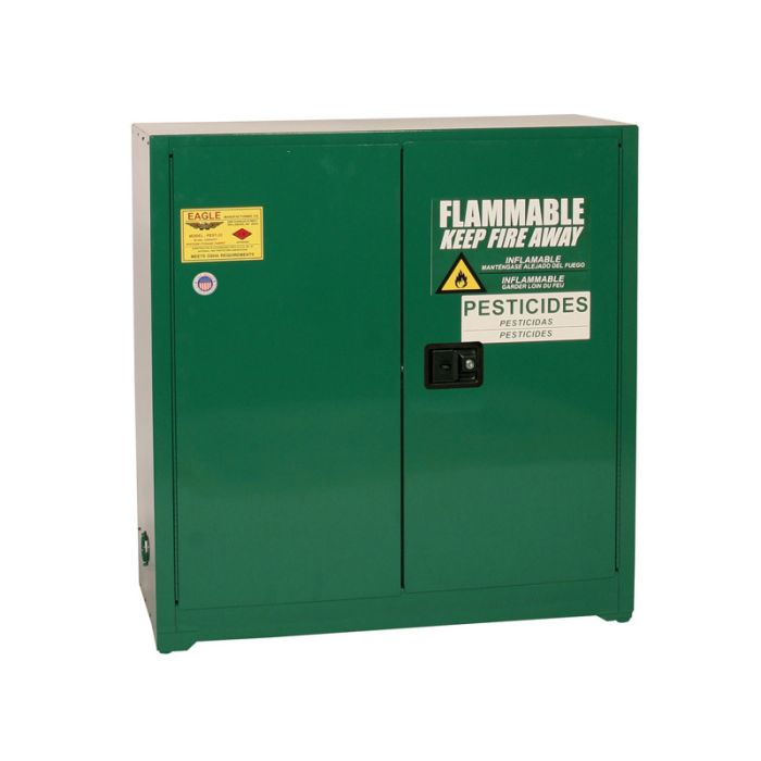 Pesticide Safety Storage Cabinet - 30 Gallon - 2 Self Closing Doors