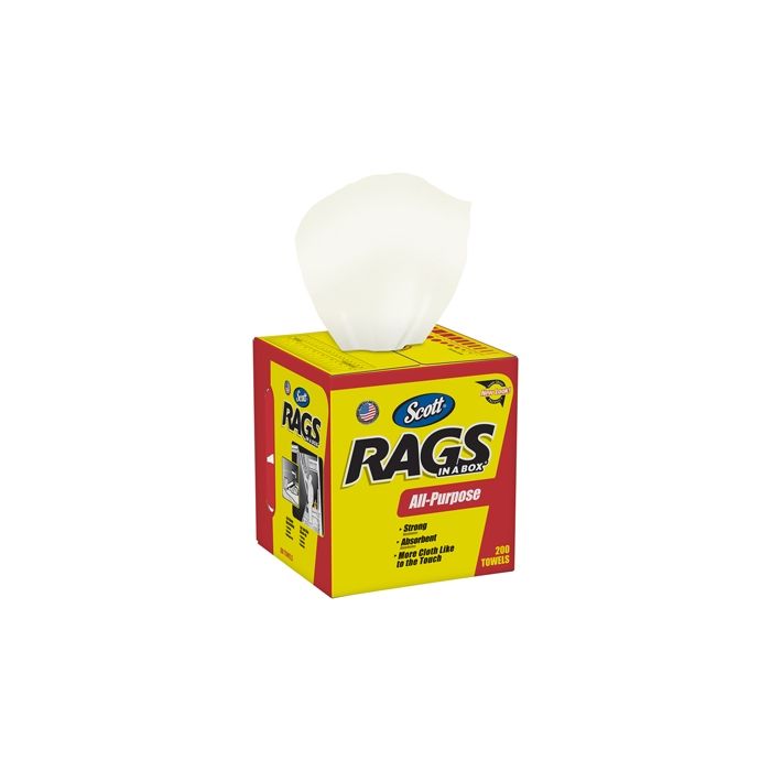 Scott Rages Scott® Rags in a Box, All-Purpose, 200 per Box